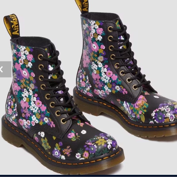 Dr Martens 1460 Pascal - Vintage Floral Boots - Picture 1 of 9